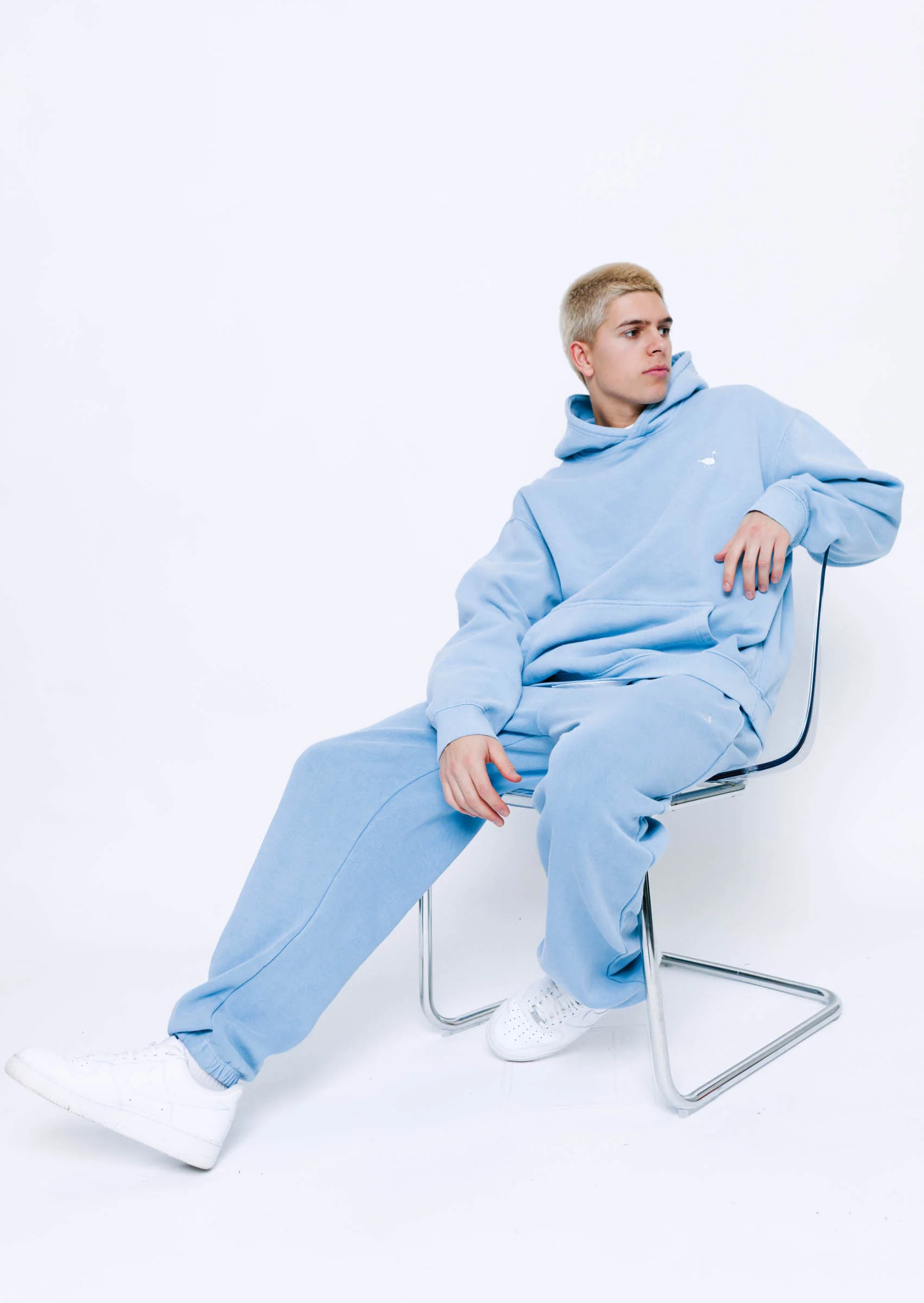 Goose Hoodie - Washed Blue - Image 4